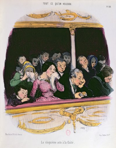 The Fifth Act at the Gaiety Theatre by Honoré Daumier